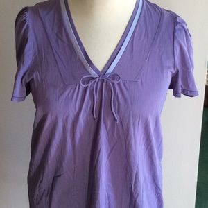 Women’s purple size large nightgown, 100% nylon.